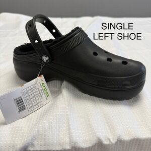 AMPUTEE SINGLE LEFT Crocs Womens 10 Slipper Baya Lined Clogs Indoor House Shoe